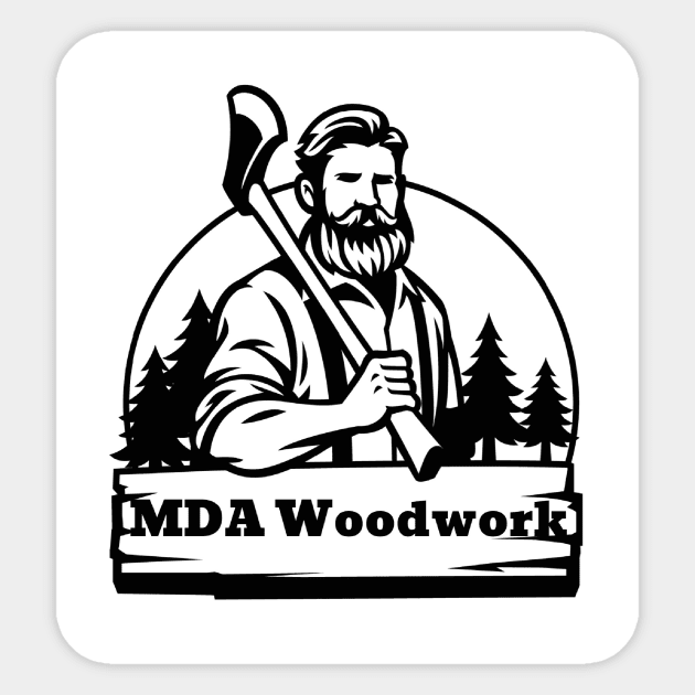 Lumberjack B&W Sticker by MDA Woodwork